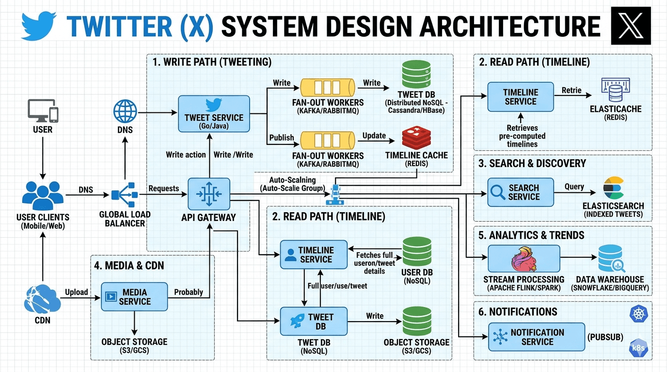 System Design Case Study — Twitter (Social Media at Scale)