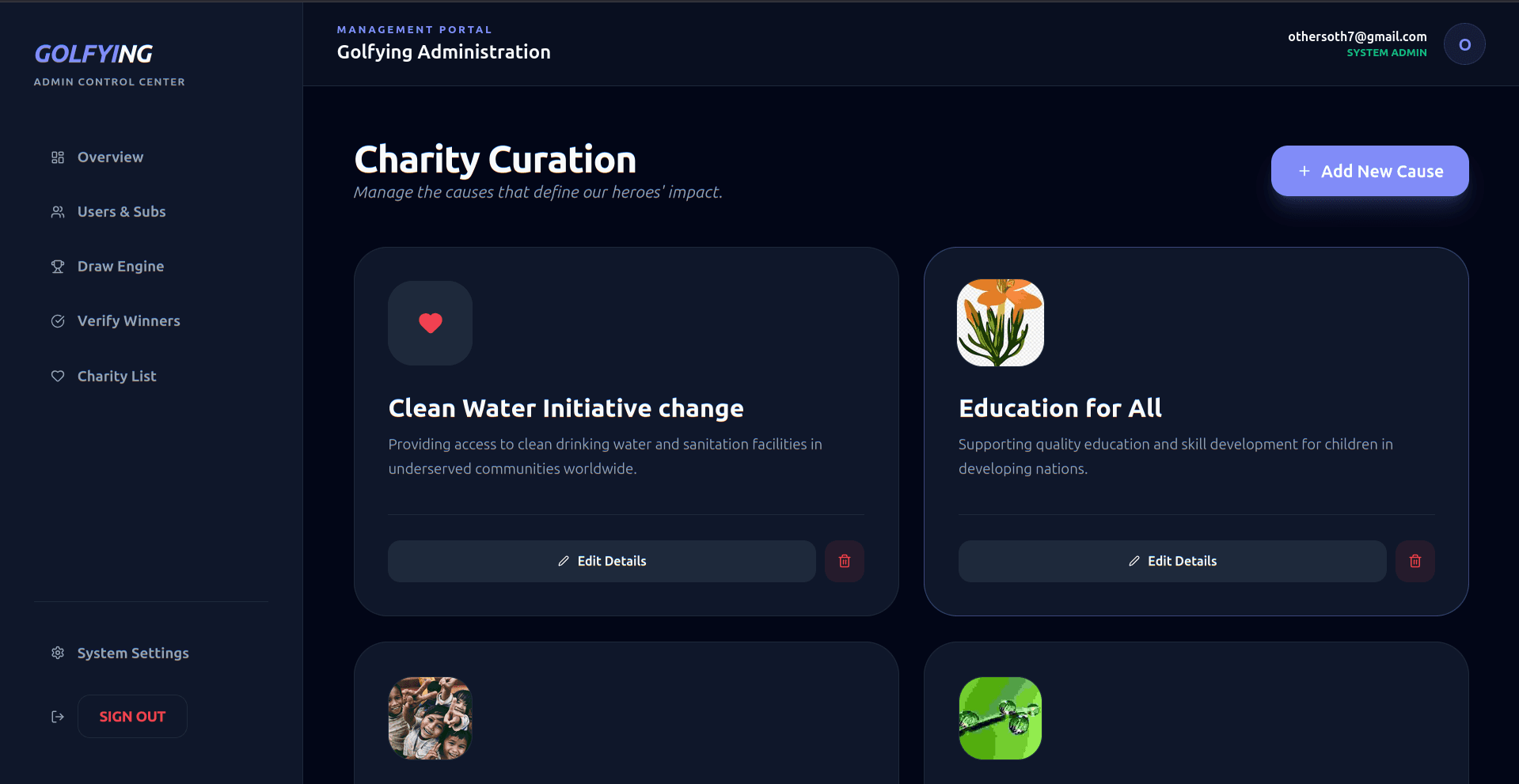 Golfying – Play. Give. Win.